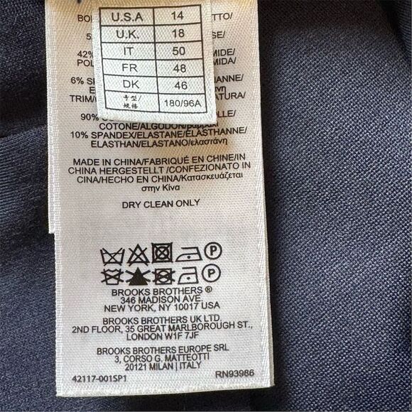 Brooks Brothers Women's Sheath Dress Size 14 Midi Short Sleeve Red White Blue - Picture 8 of 11